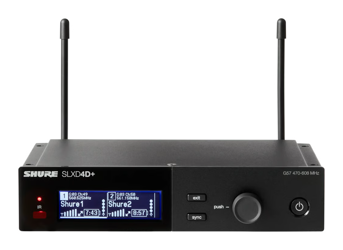 ワイヤレスマイク。Shure SLXD4D+J=-JB (東京都品川区レンタル)